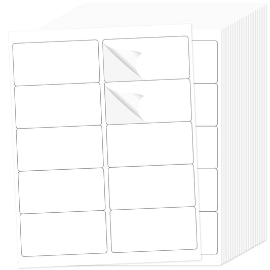 THEBLUETOUCH  2" x 4"  Printable Address Labels for Shipping with Inkjet/Laser Printer