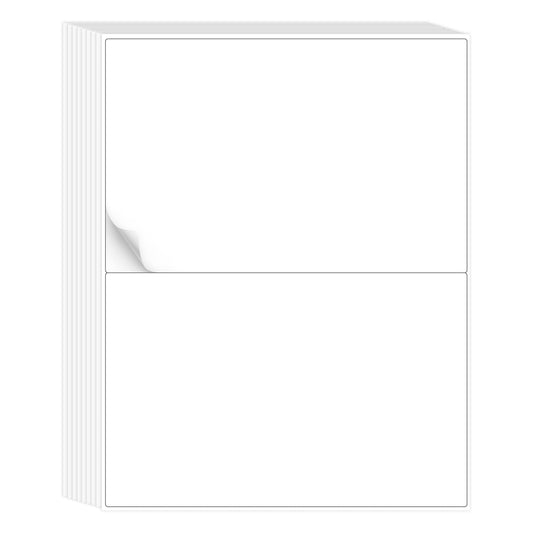 THEBLUETOUCH Half Sheet 5.5 x 8.5 Inches Shipping Address Labels for Laser/Ink Jet Printer