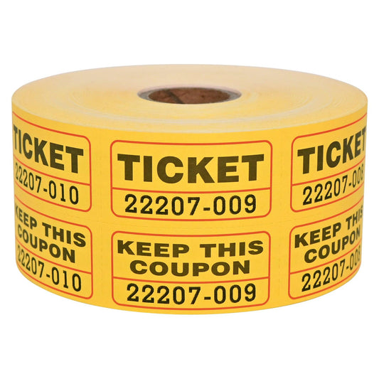 THEBLUETOUCH Fluorescence Tickets Double Roll 1000 Tickets Neon High Light 50/50 Tickets for Event, Fundraiser