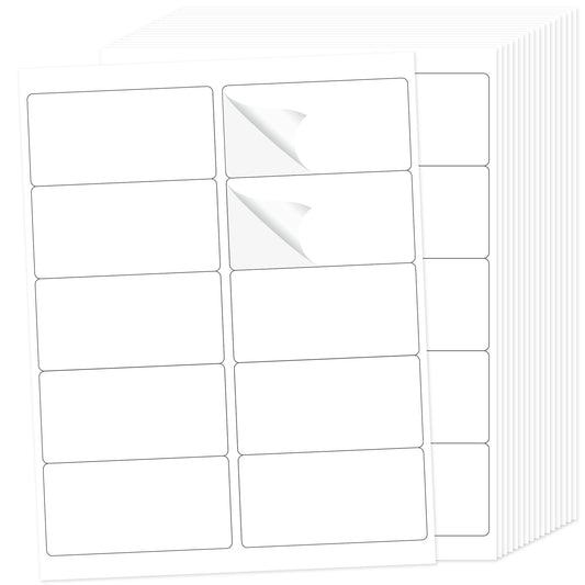 THEBLUETOUCH  2" x 4"  Printable Address Labels for Shipping with Inkjet/Laser Printer
