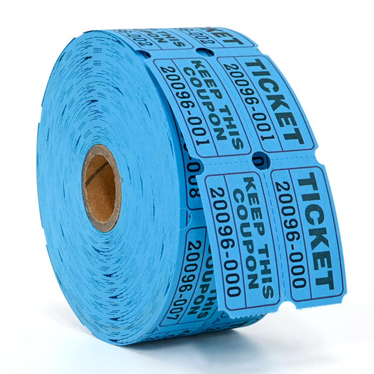 THEBLUETOUCH Raffle Tickets Double Rolls 1000 per Roll 50/50 Raffle Tickets for Events, Entry, Class Reward, Fundraiser & Prizes