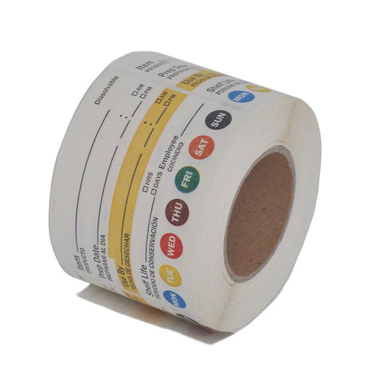 THEBLUETOUCH Dissolvable Label Shelf Life for Food Rotation Use by Stickers 2 x 3 Inch Roll of Labels (250 Labels/Roll)